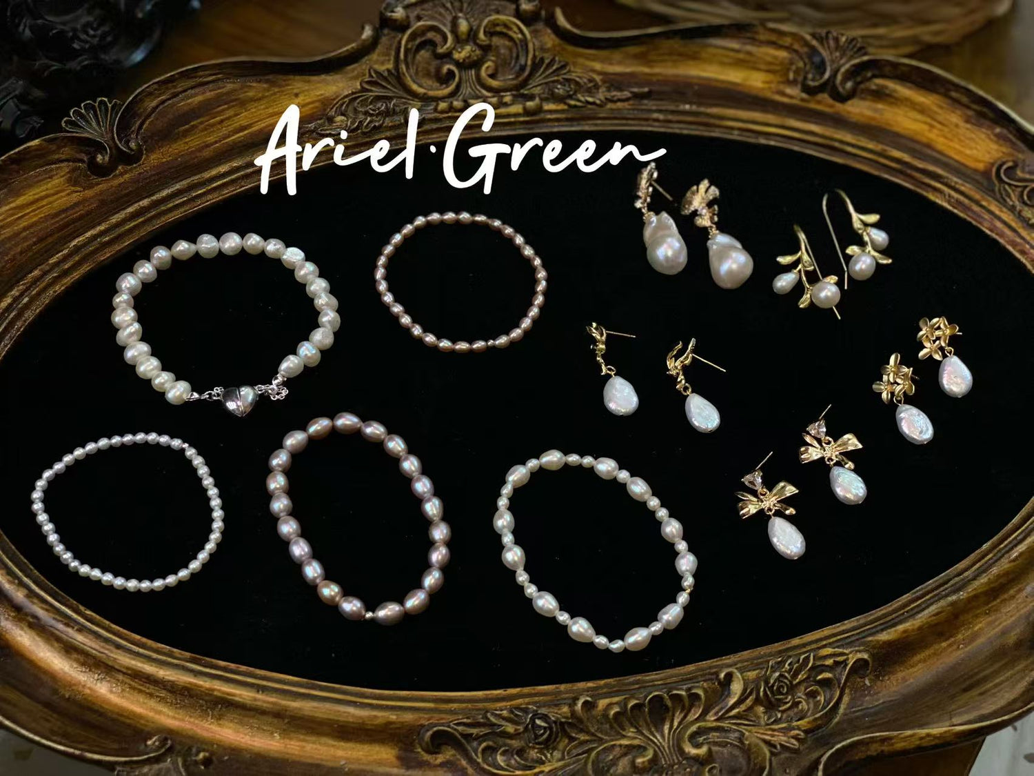 The Luna Pearl Bracelet and Earrings Collection