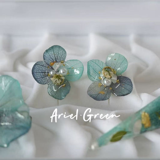 Handcrafted Floral Earrings – Ocean Bloom