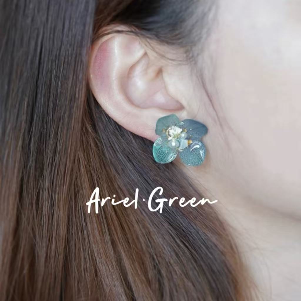 Handcrafted Floral Earrings – Ocean Bloom