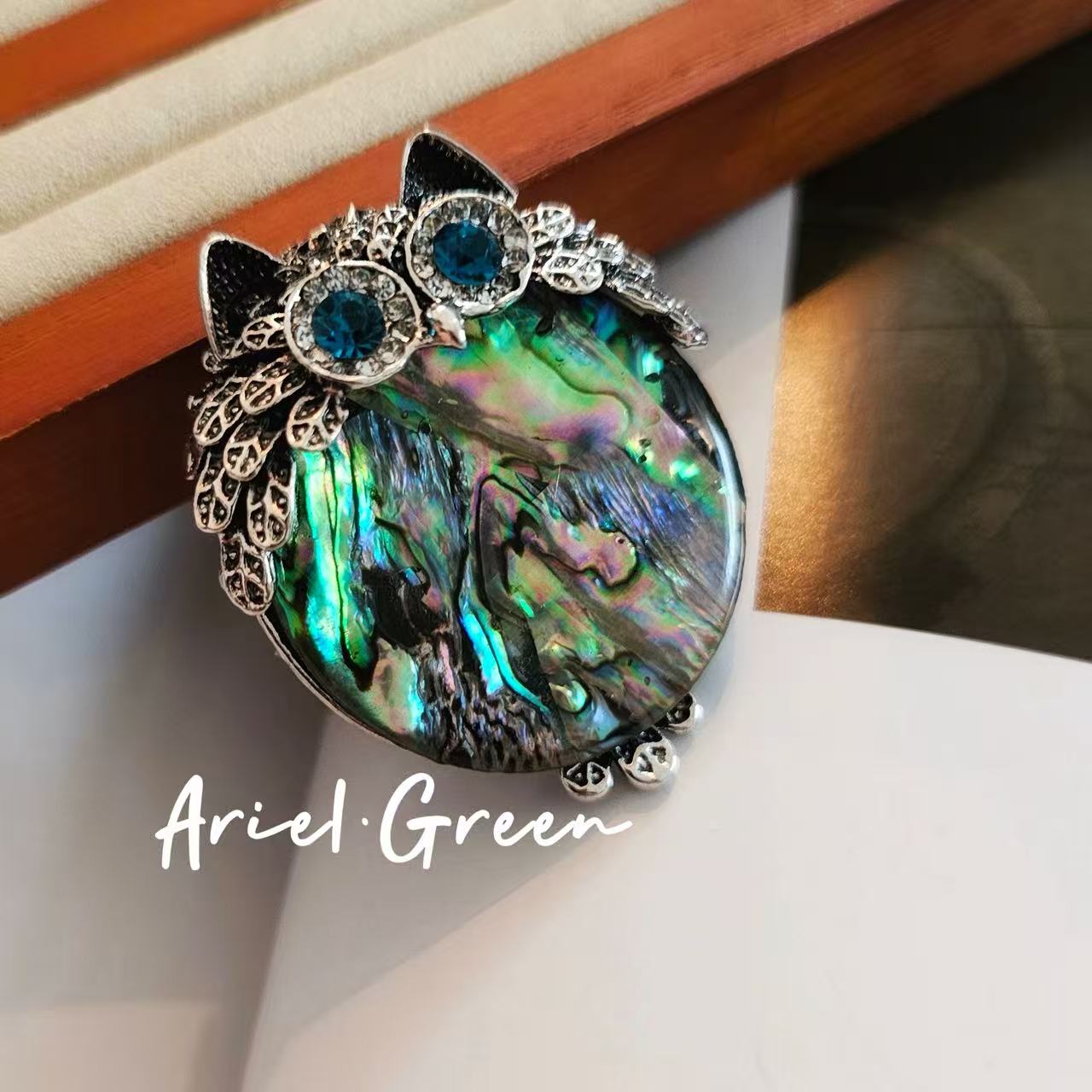 Brooch - Owl Prism