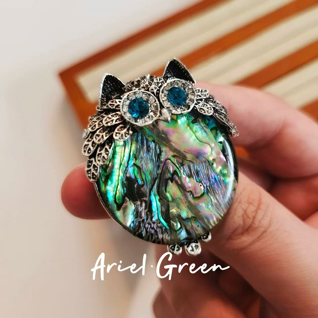 Brooch - Owl Prism